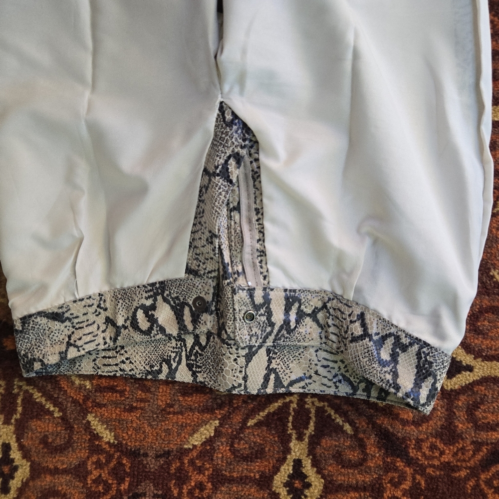 Small,Python Print, Embossed Leather Pants - Picture 5 of 5